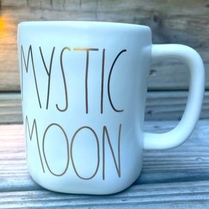 Rae Dunn mystic moon mug cream and gold
